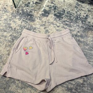 Roller rabbit light pink sweat shorts